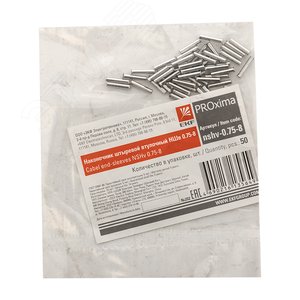 Наконечник штыревой втулочный НШв 0.75-8 (уп.50шт) PROxima - фото 3