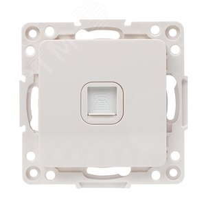 Стокгольм Механизм Розетки Phone 1-местной белый - фото 1