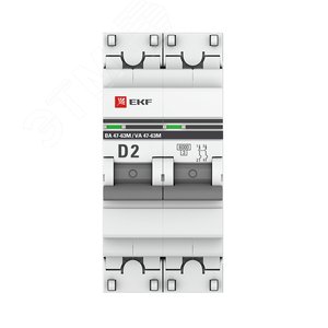 Выключатель автоматический 2P 2А (D) 6кА ВА 47-63M c одним магнитным расцепителем - фото 3