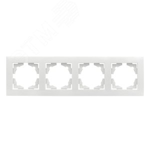 Валенсия рамка 4-местная белая - фото 2