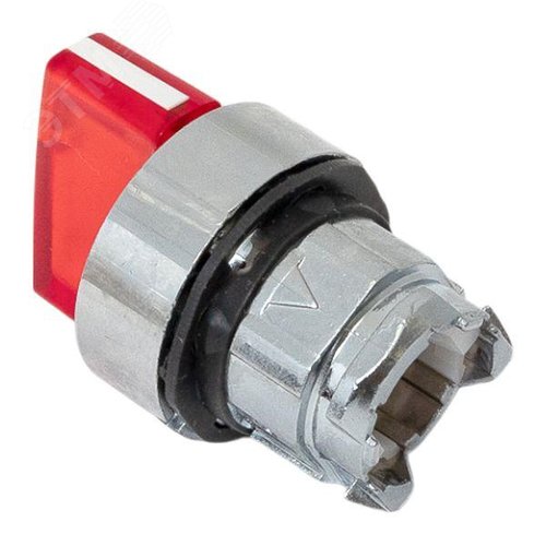 Исполнительный механизм переключателя S4 красный на 2 положения возвратный без фиксации, с подсветкой с короткой ручкой IP65 - фото 9