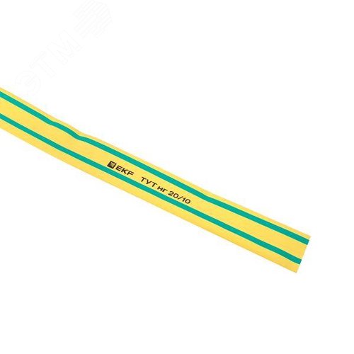 Трубка термоусаживаемая ТУТ нг 20/10 жел-зел рулон PROxima - фото 5