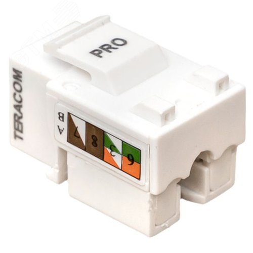 Модуль Keystone TERACOM PRO Cat.5E RJ-45 неэкранированный 110 IDC 90 градусов белый - фото 5