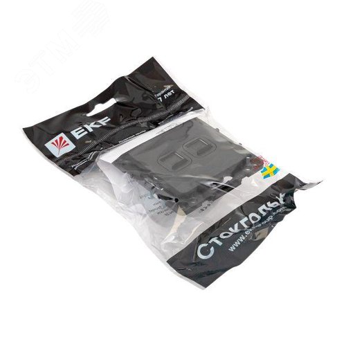 Стокгольм Механизм Розетки RJ-45 2-местной черный EKF - фото 9