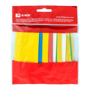 Трубка термоусаживаемая ТУТ нг 30/15 (7 цветов по 3шт) 100мм PROxima - фото 2