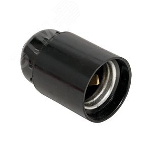 Патрон карболитовый подвесной Е27 черн. индивидуальный пакет - фото 1