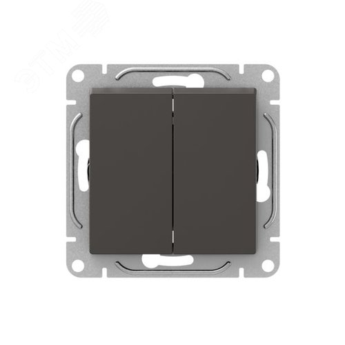 Механизм выключателя. двухклавишный. мокко Эпика EKF - фото 1