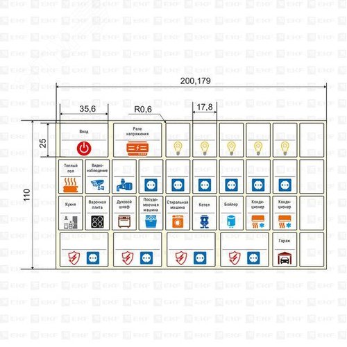 Комплект модульных наклеек малый с инд. ШК (110х200) PROxima - фото 4