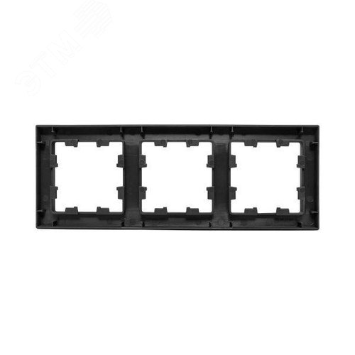 Эпика Рамка 3-местная черный пластик EKF - фото 4