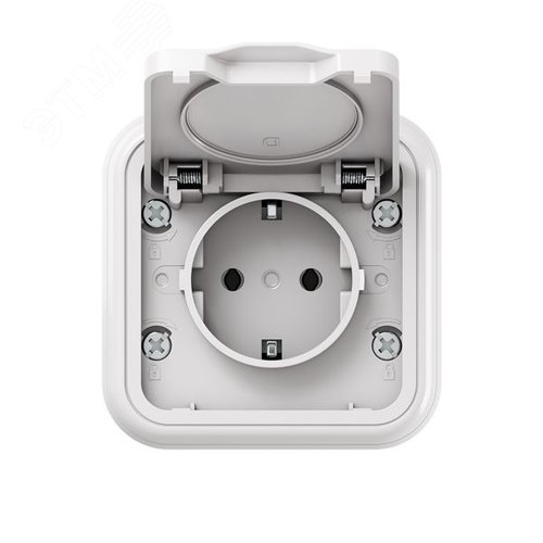 Розетка, одноместная, СП, винтовые клеммы белый, Бронто EKF - фото 4