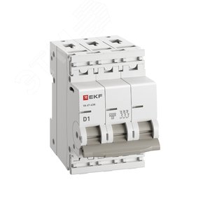 Выключатель автоматический трехполюсный 3P 1А (D) 4.5kA ВА 47-63N M634301D PROXIMA EKF - фото 2