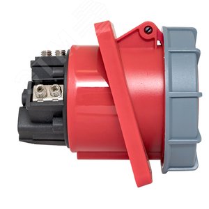 Розетка стационарная внутренняя угловая 4442 3Р+РЕ 125А 380В IP67 PROxima - фото 3