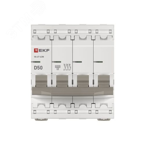 Выключатель автоматический ВА 47-63N 4P 50А (D) 6кА PROXIMA - фото 4