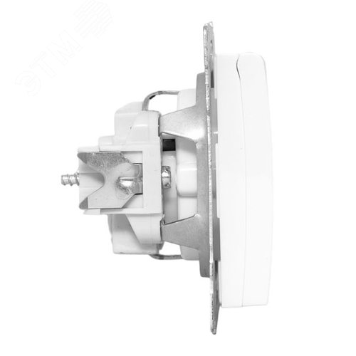 Валенсия Механизм розетки 1-местной с/з 16А белая с крышкой и защ. штор. IP44 EKF - фото 3