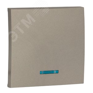 Валенсия лицевая панель выключателя 1-кл. с индикатором 10А кашемир - фото 1