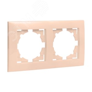 Валенсия рамка 2-местная кремовая - фото 1