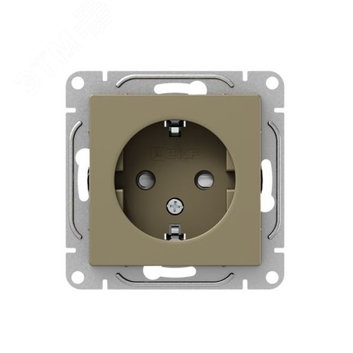 Изображение товара Механизм розетки 16А с заземлением со шторками шампань Эпика EKF (шт)