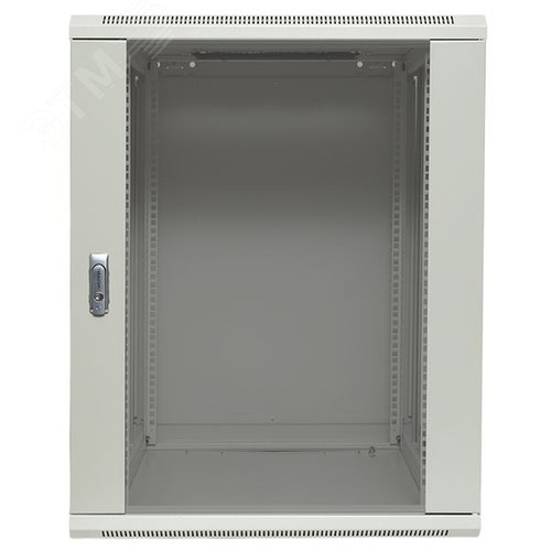Шкаф настенный 19'' TERACOM PRO 15U 600х600 мм дверь стеклянная с замком-ручкой серый - фото 2