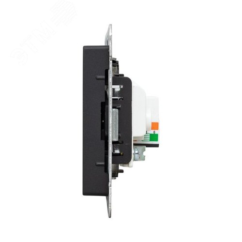Механизм розетки TV+RJ45 (cat5), чёрный Эпика EKF - фото 5