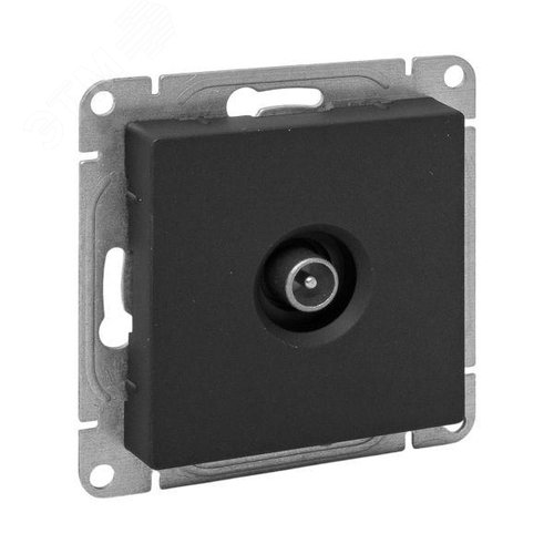 Эпика Механизм розетки TV проходная черный EKF - фото 1