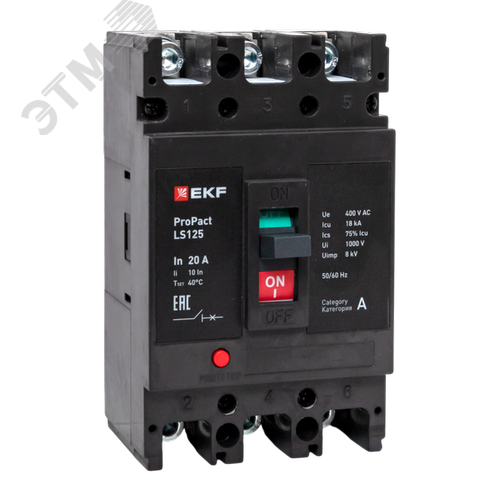LS125 18кА 3P 20А ProPact EKF - фото 1