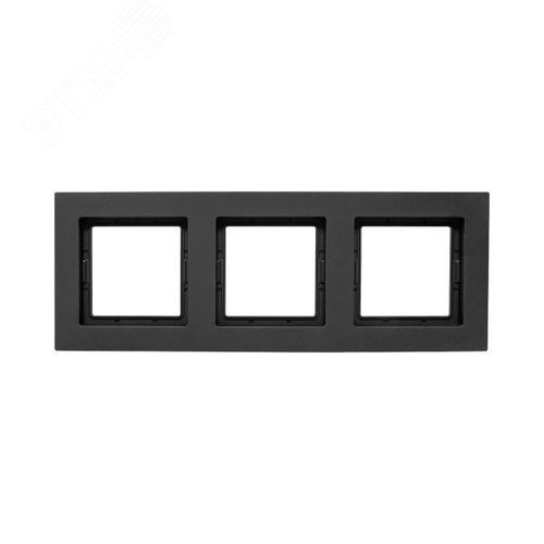 Эпика Рамка 3-местная IP44 черный пластик EKF - фото 2
