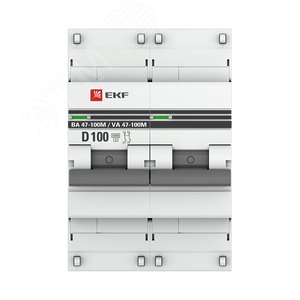 Выключатель автоматический 2P 100А (D) 10kA ВА 47-100M с электромагнитным расцепителем PROxima - фото 3