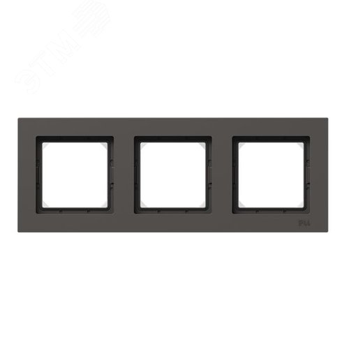 Рамка 3-местная IP44  мокко.  пластик Эпика EKF - фото 1