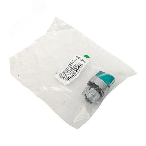 Исполнительный механизм переключателя SB4 зеленый на 3 положения возвратный без фиксации, с подсветкой с короткой ручкой IP65 - фото 10