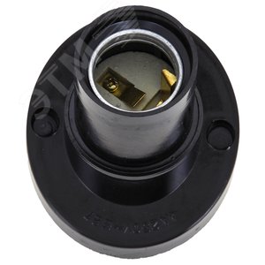 Патрон карболитовый настенный Е27 черный наклонный PROxima - фото 2