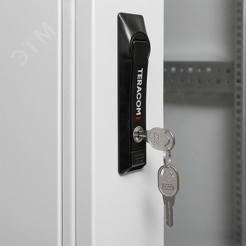 Шкаф напольный 19'' TERACOM PRO 42U 600х800 мм    двери стеклянная с замком-ручкой и металлическая  чёрный - фото 10