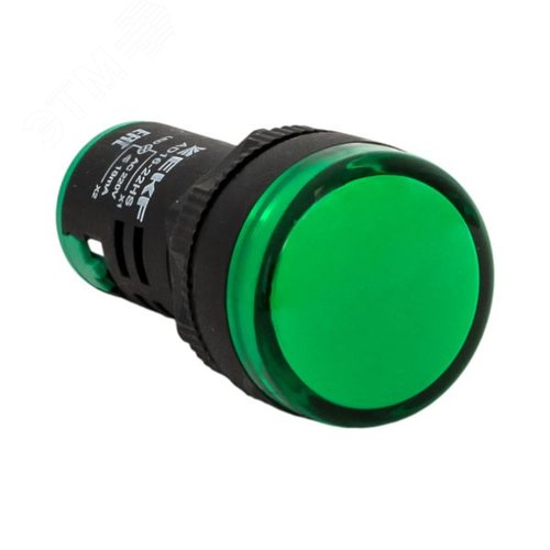 Изображение товара Лампа AD16-22HS LED матрица 22мм зеленый (шт)