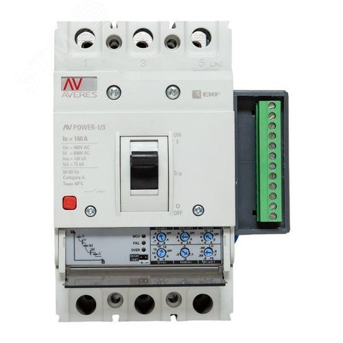Автоматический выключатель AV POWER-1/3 160А 100kA ETU2.2 AVERES - фото 3