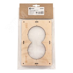 Шаблон для подрозетников c 2 отв. диам. 82 мм Expert - фото 2