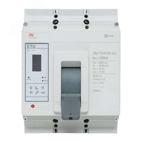 Выключатель автоматический AV POWER-5/3 1250А 70kA ETU6.0 AVERES - фото 2