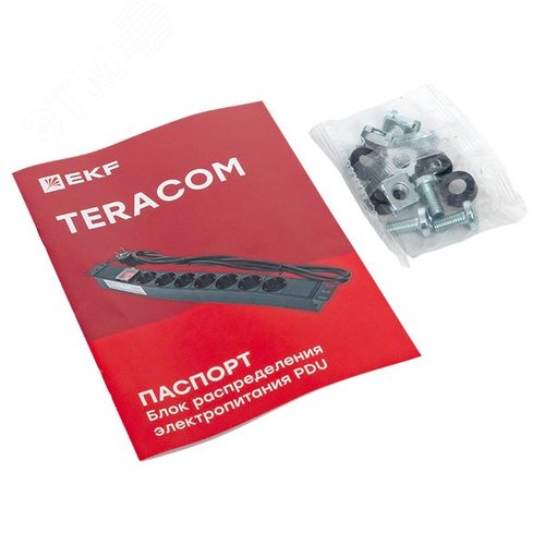 Блок розеток PDU TERACOM 19' 1U 16А/250В 6 роз. Schuko с выключателем шнур 2 м 3x1.5 мм2 вилка Schuko корпус пластик черный - фото 9