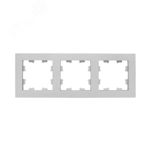 Эпика Рамка 3-местная алюминий пластик EKF - фото 2