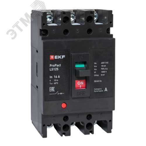 Изображение товара LS125 18кА 3P 16А ProPact EKF (шт)