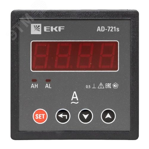 Амперметр цифровой на панель 72х72 квадратный вырез однофазный в коротком корпусе PROxima - фото 2