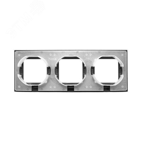 Эпика Рамка 3-местная IP44 черный пластик EKF - фото 3