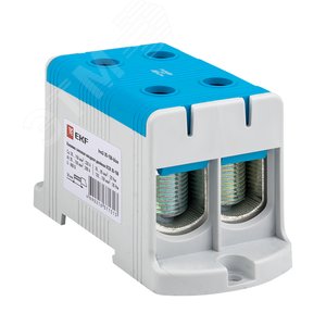 Клемма силовая вводная двойная КСВ 35-150 синяя PROxima - фото 1