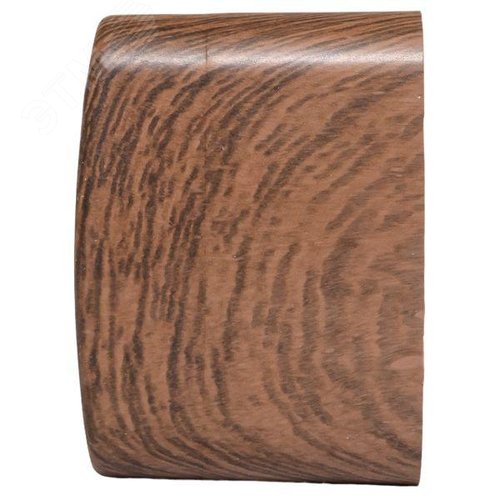 Розетка двухместная ОП Минск 16А с заземлением темное дерево - фото 5