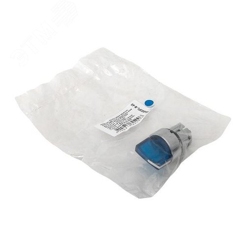 Исполнительный механизм переключателя S4 синий на 3 положения с фиксацией, с подсветкой с короткой ручкой IP65 - фото 10