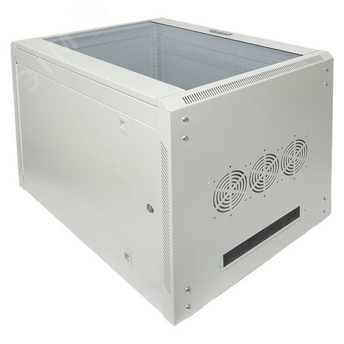 Шкаф настенный 19'' TERACOM PRO 15U 600х600 мм дверь стеклянная с замком-ручкой серый - фото 10