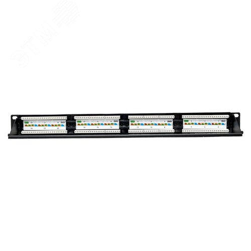 Патч-панель TERACOM 19'' Cat.5E 1U неэкранированная UTP 24 порта RJ-45 110 IDC с органайзером - фото 4