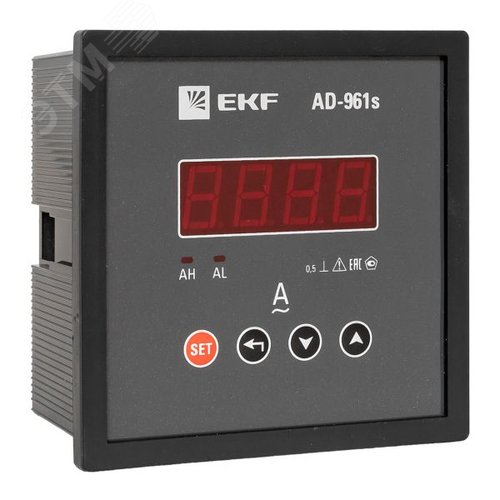 Изображение товара Амперметр цифровой на панель 96x96 квадратный вырез однофазный в коротком корпусе PROxima (шт)