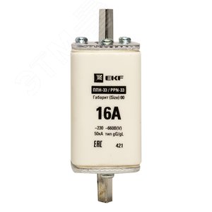 Вставка плавкая ППН-33 160/6А габарит 00 - фото 3