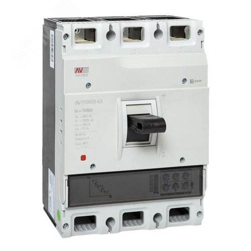 Выключатель автоматический AV POWER-4/3 1000А 100kA ETU2.0 AVERES - фото 1