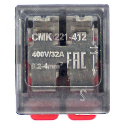 Клемма СМК 221-412 с рычагом 2 отверстия блистер (20шт.) EKF - фото 7