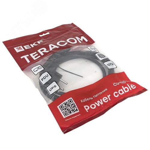 Кабель питания TERACOM для PDU IEC 60320 C13 - CEE 7/7 (Schuko) сечение 3x1.5мм2 250В 10A длина 2.0 метра - фото 4